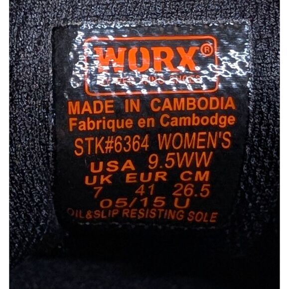 Worx by Red Wing Women’s 9.5 WW Black Leather Work Shoes Slip Resistant 6364 - Picture 8 of 9